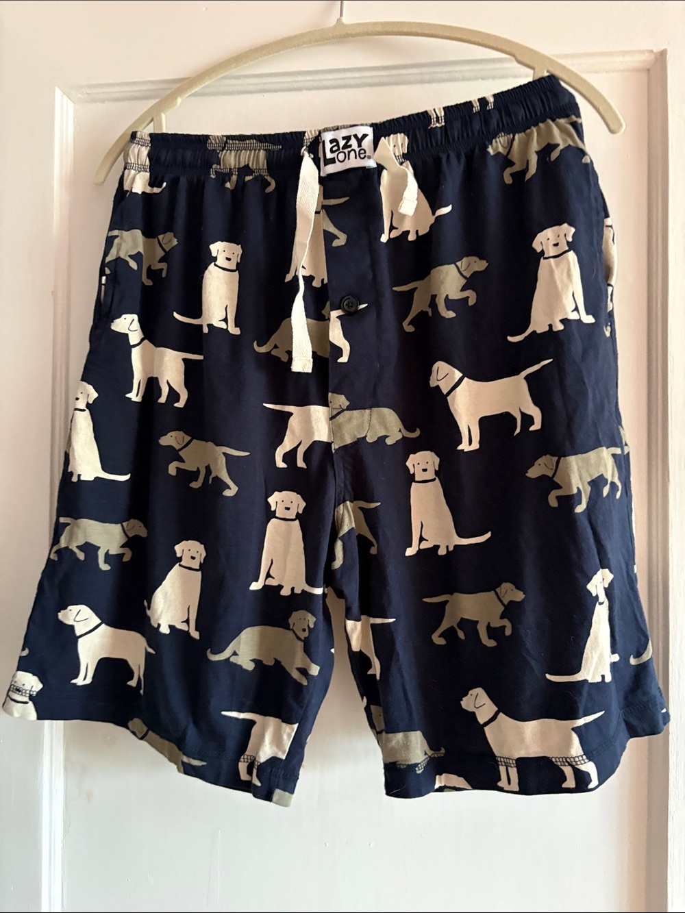 Lazy One Navy & Cream Dog Pattern Lounge Shorts